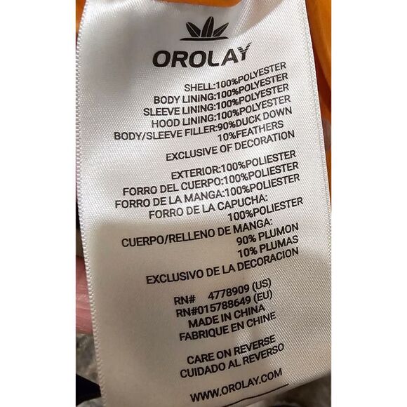 Orolay Down Black Jacket Size Medium - Picture 9 of 10